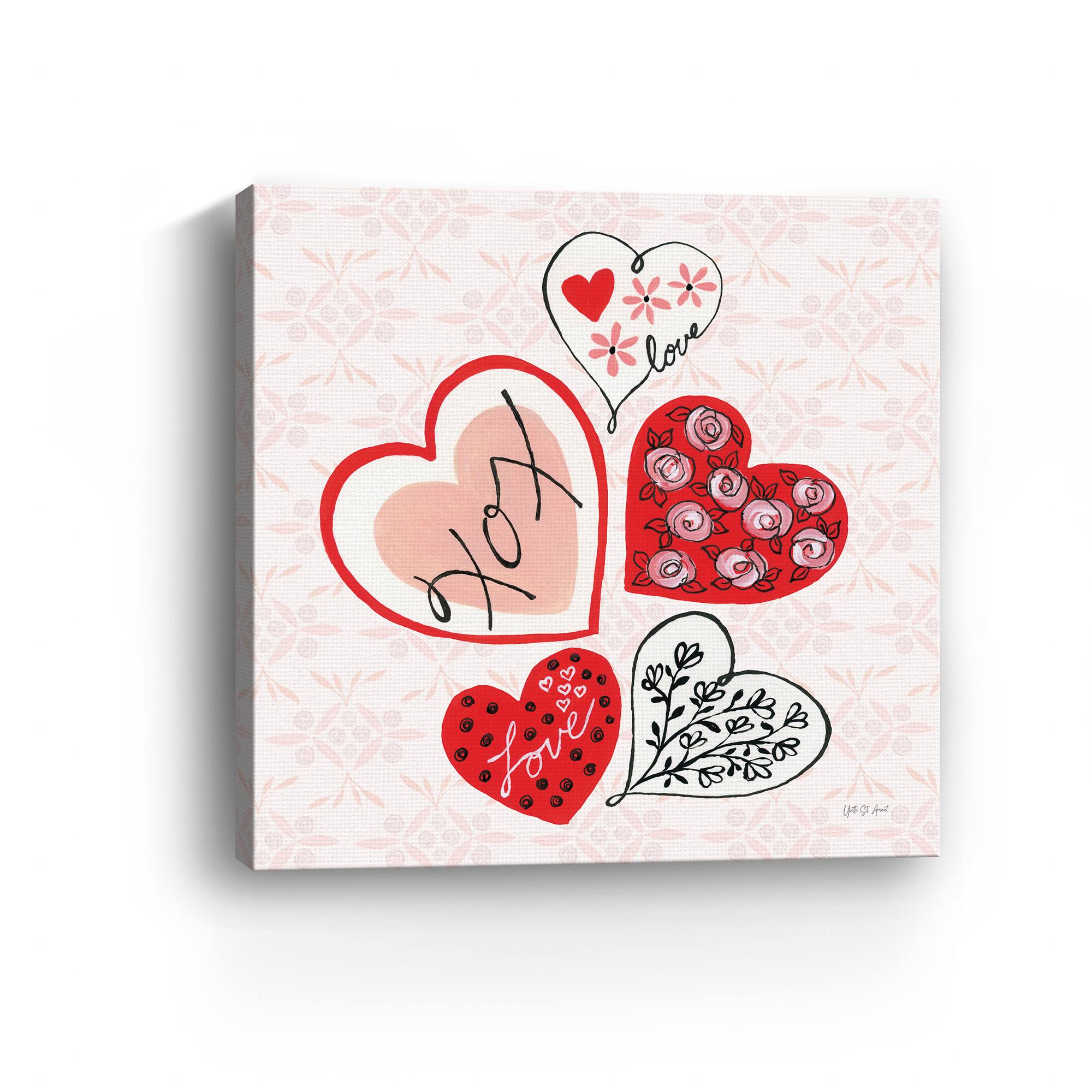Love Hearts Canvas Giclée Art